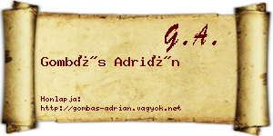 Gombás Adrián névjegykártya