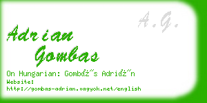 adrian gombas business card